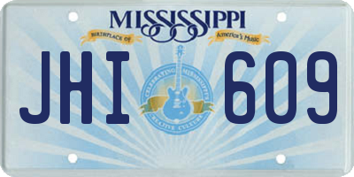 MS license plate JHI609
