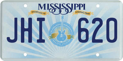 MS license plate JHI620