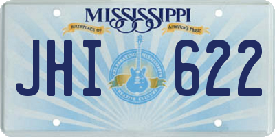 MS license plate JHI622