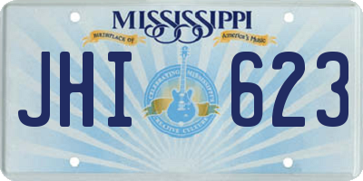 MS license plate JHI623