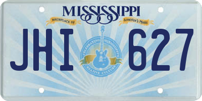 MS license plate JHI627