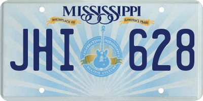 MS license plate JHI628
