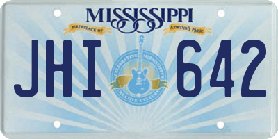 MS license plate JHI642