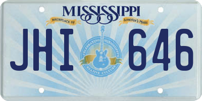 MS license plate JHI646