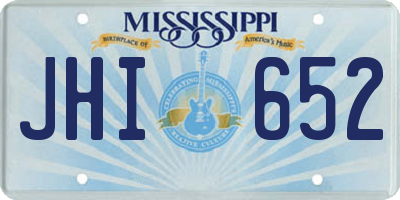 MS license plate JHI652