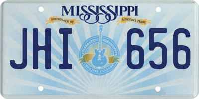 MS license plate JHI656