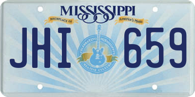 MS license plate JHI659