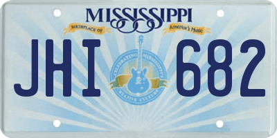 MS license plate JHI682