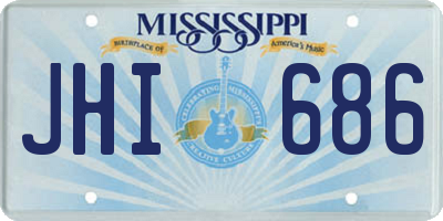 MS license plate JHI686