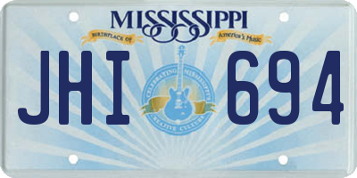 MS license plate JHI694