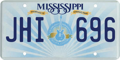 MS license plate JHI696