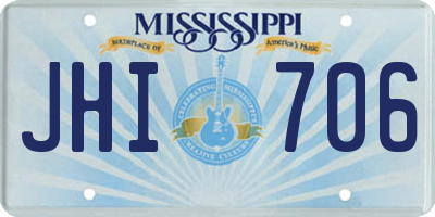 MS license plate JHI706
