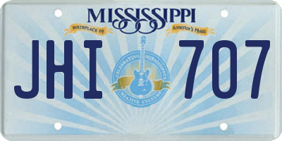 MS license plate JHI707