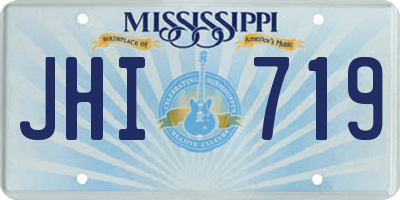 MS license plate JHI719
