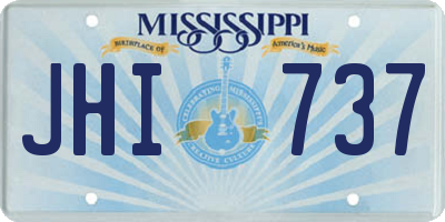 MS license plate JHI737