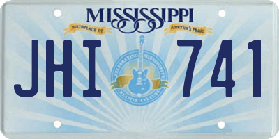 MS license plate JHI741