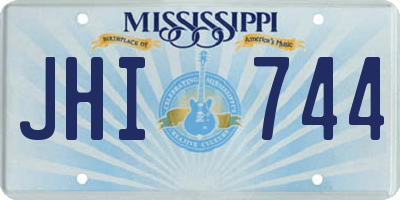 MS license plate JHI744