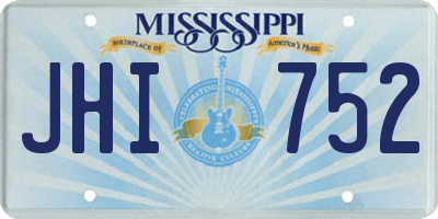 MS license plate JHI752