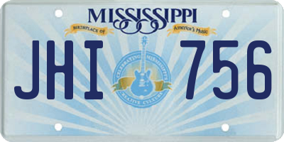 MS license plate JHI756