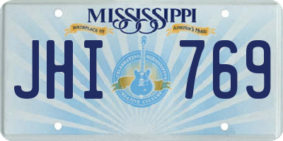 MS license plate JHI769