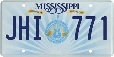 MS license plate JHI771