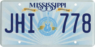 MS license plate JHI778