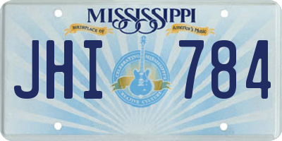 MS license plate JHI784