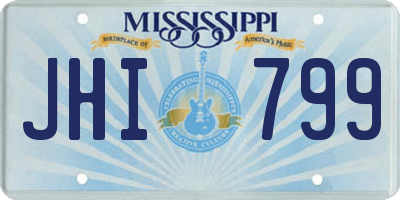 MS license plate JHI799