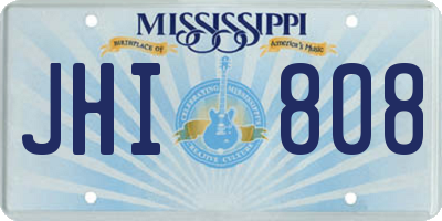 MS license plate JHI808