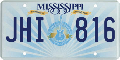 MS license plate JHI816