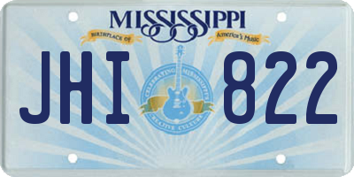 MS license plate JHI822
