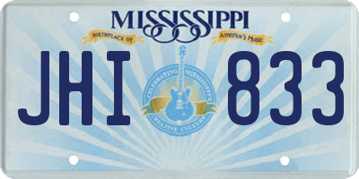 MS license plate JHI833