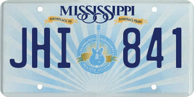 MS license plate JHI841