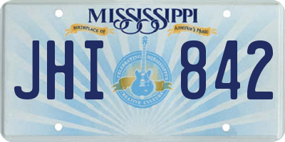 MS license plate JHI842