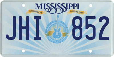 MS license plate JHI852