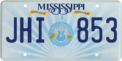 MS license plate JHI853