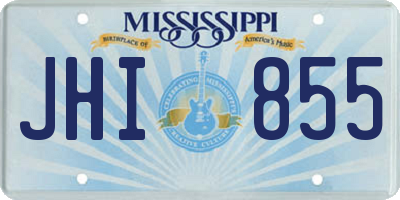 MS license plate JHI855