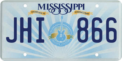 MS license plate JHI866