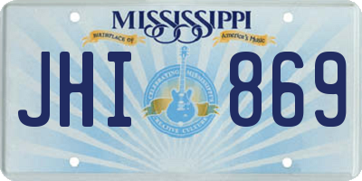 MS license plate JHI869