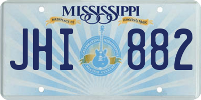 MS license plate JHI882