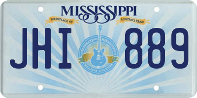 MS license plate JHI889