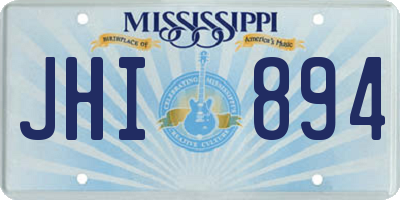 MS license plate JHI894