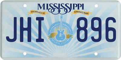 MS license plate JHI896