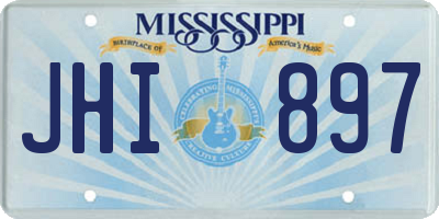 MS license plate JHI897