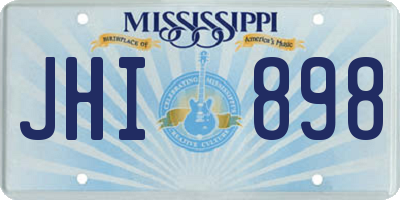 MS license plate JHI898