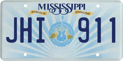 MS license plate JHI911