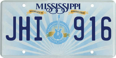 MS license plate JHI916