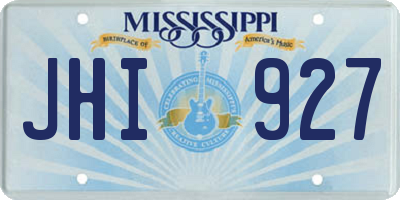 MS license plate JHI927