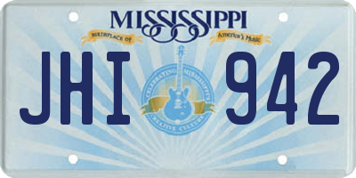 MS license plate JHI942