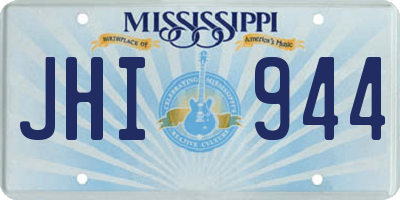 MS license plate JHI944